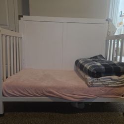 Baby Relax Miles 5-in-1 Convertible Crib, White