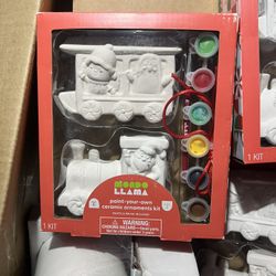 paint-your-own ceramic ornaments kit