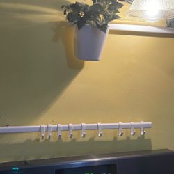 Wall Mount Kitchen Rod Hanger Hook & Cup