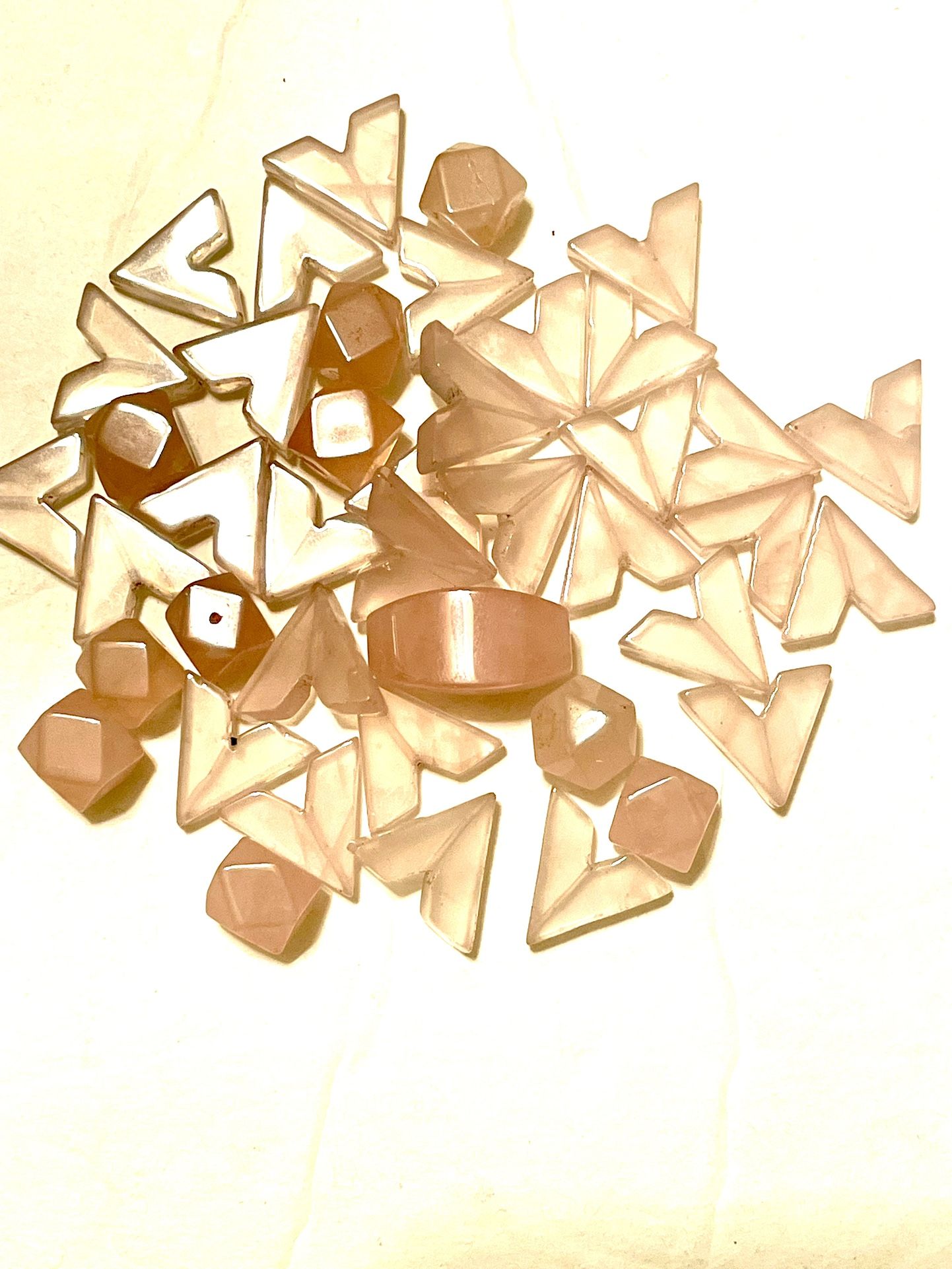 Large Lot Of PinK Quartz Beads