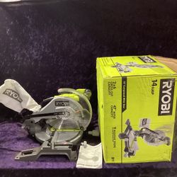 🧰🛠RYOBI 14 Amp Corded 10” Compound Miter Saw w/LED Cutline Indicator-LIGHTLY USED/NEW COND!-$125!🧰🛠