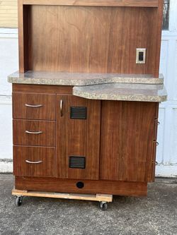 Work Station With Book shelf And Office Hp printer