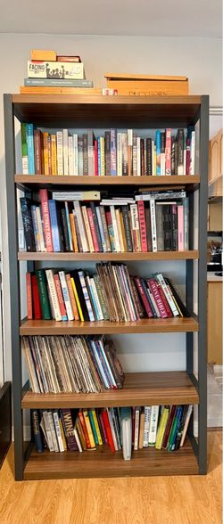 Modern Bookshelf with Metal Frame