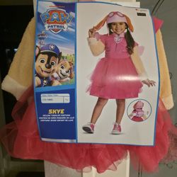 Paw Patrol Nickelodeon Toddler Skye Deluxe Tutu Costume 