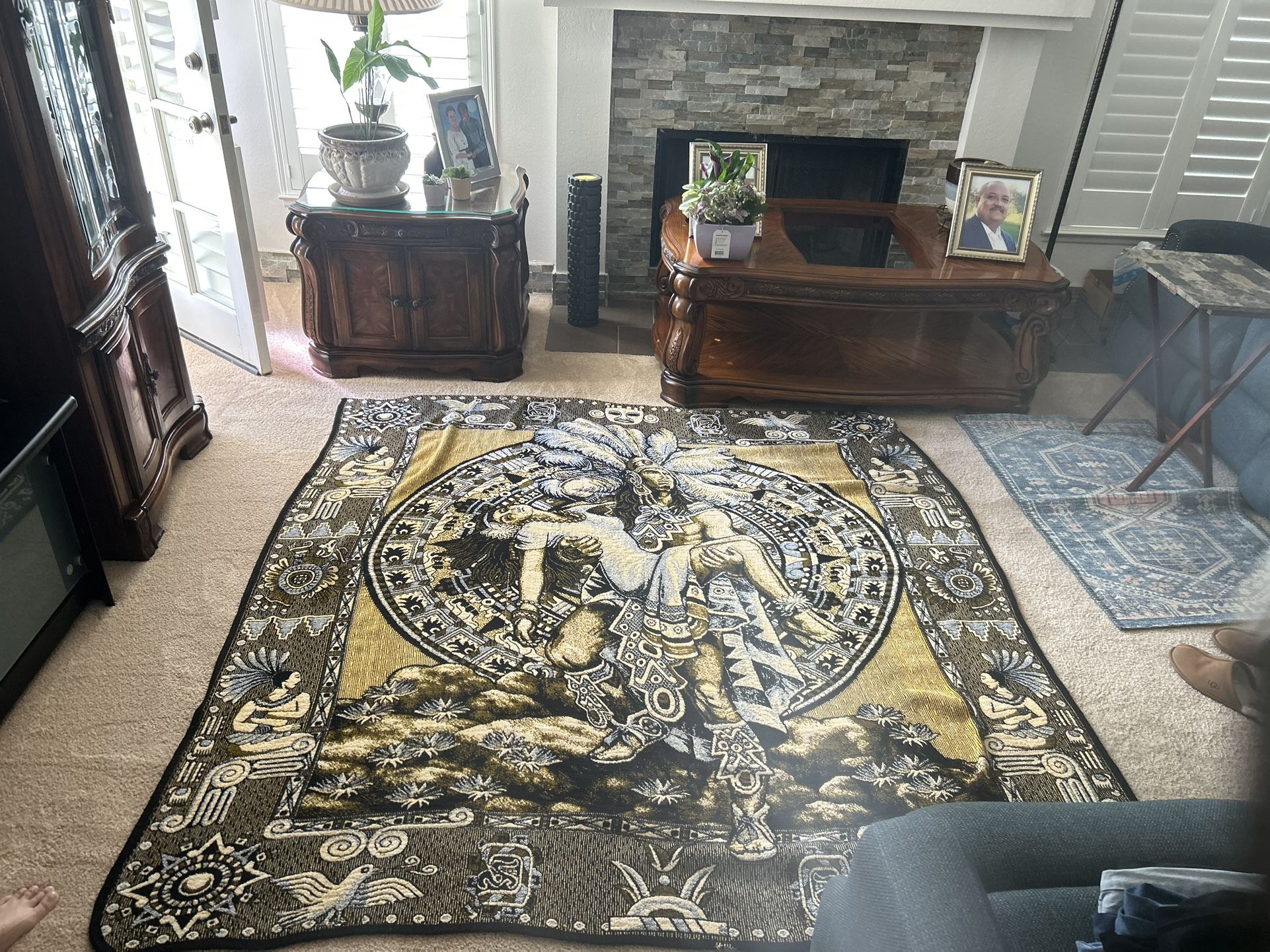 Aztec Eagle Warrior Blanket