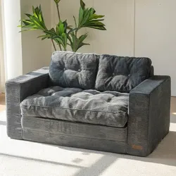 55.5''Corduroy Armrest Couch Sofa Bed,Loveseat Sleeper Sofa