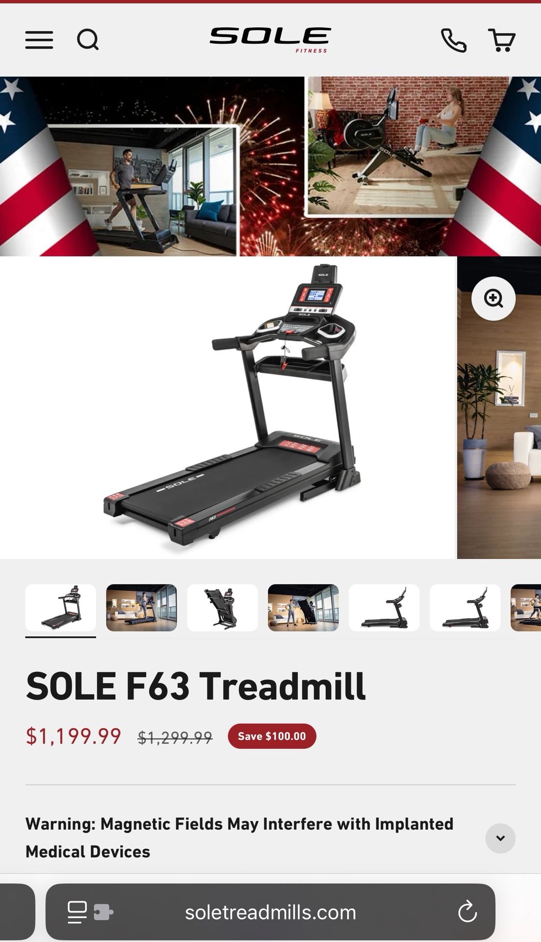 Treadmill—Sole F63