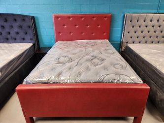Queen bed frame with mattress set 12” on sale for: