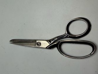 vintage Wiss tailor's scissors with their distinctive curved handles,