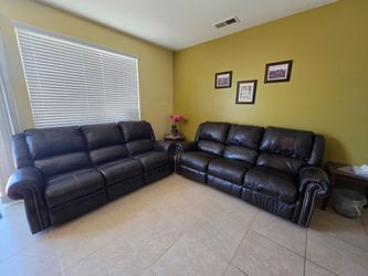 Leather recliner couches
