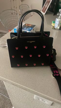 Karl Lagerfeld Purse with pink hearts