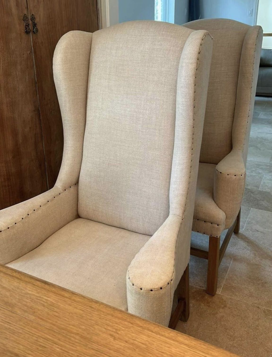 Restoration hardware French Wingback Chair $1100 ea.