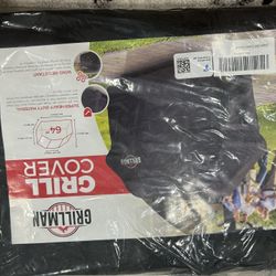 Grillman Premium BBQ Grill Cover. Rip-Proof & Waterproof (64" L x 24" W x 48" H, Black) Top Heavy Duty Large Grill for Weber Spirit, Genesis, Charbroi