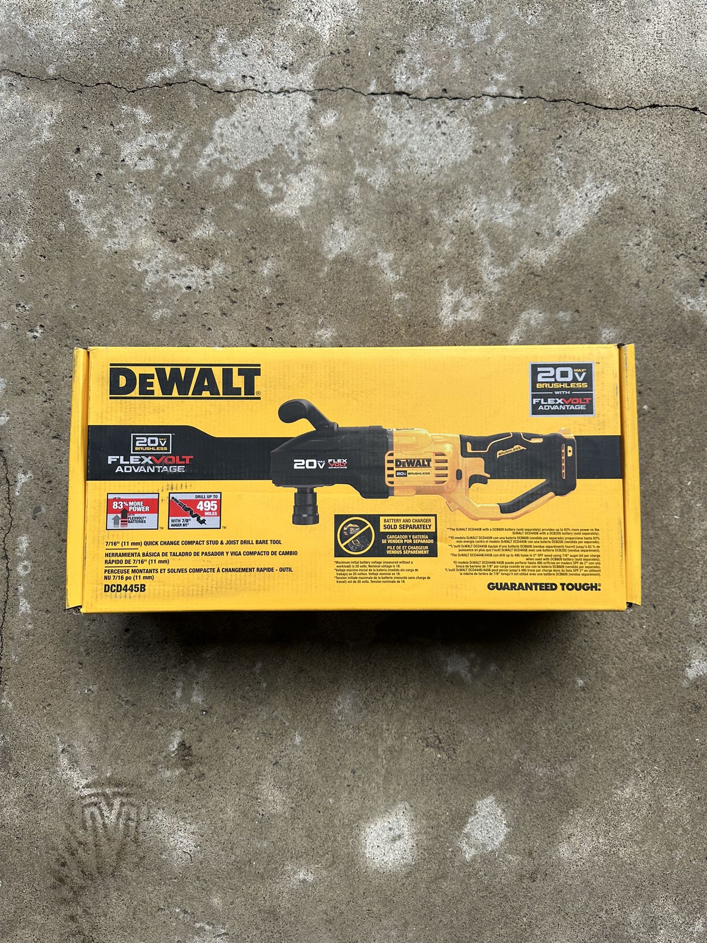 DEWALT 20V Max Cordless Brushless 7/16 in. Quick Change Stud and Joist Drill (Tool Only)