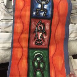Carribean Native Taino hieroglyphics painting bought from Dominican Republic