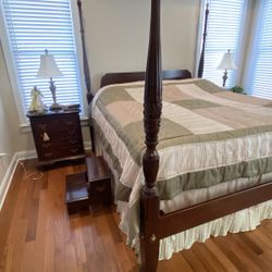 Night Stand And Bed Frame 