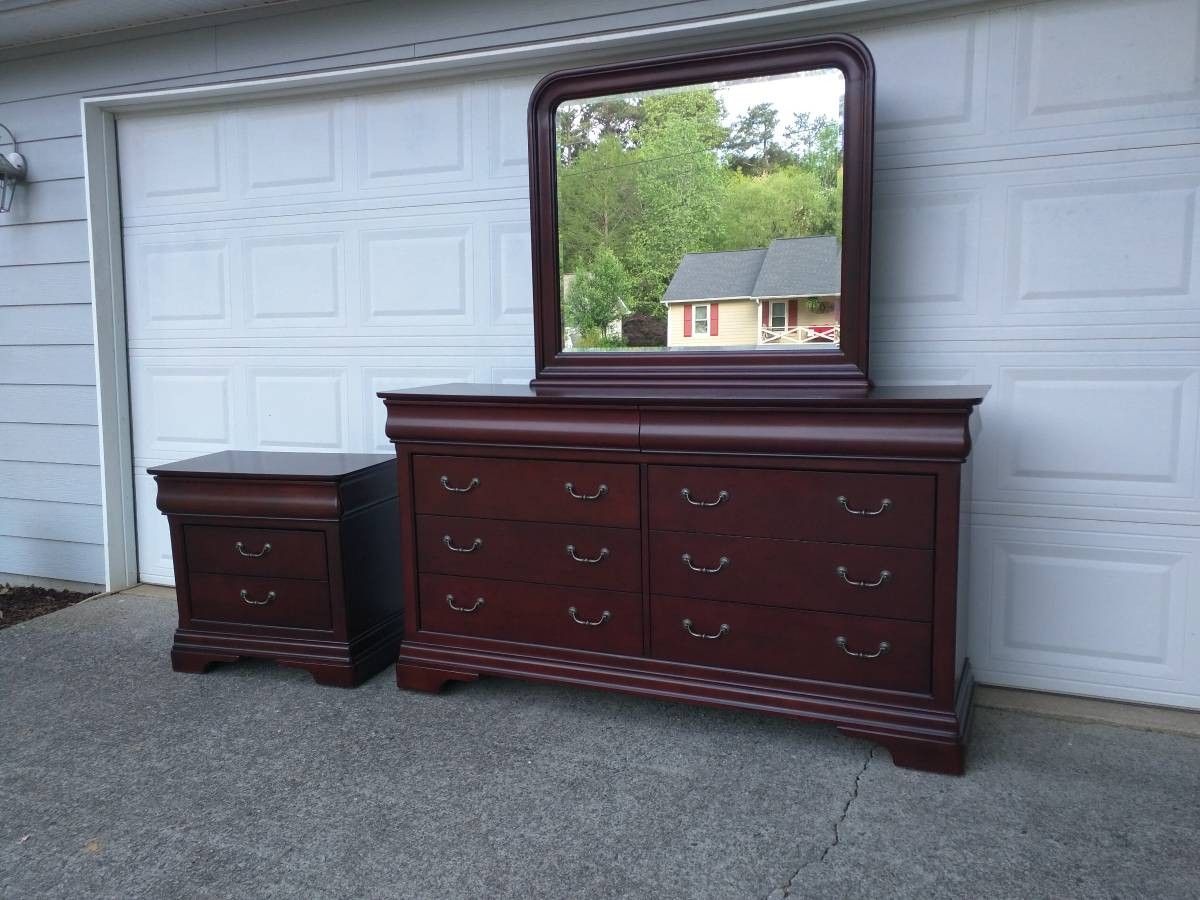 Dresser with Mirror and Nightstand