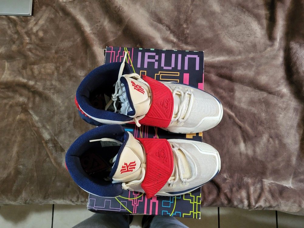 Nike Kyrie USA 2020 Basketball Blue White Red Shoes Men's Size