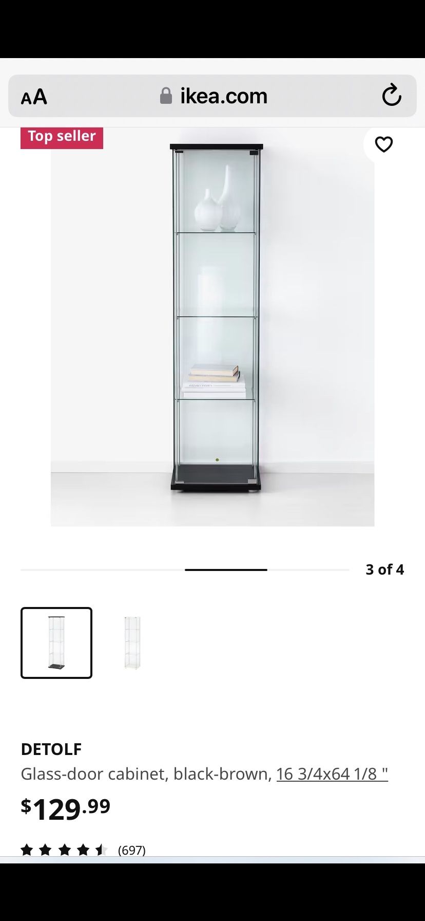 IKEA DETOLF BLACK STAND