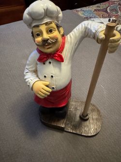Chef paper towel holder