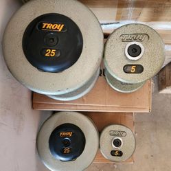 TROY PRO DUMBBELLS: HAMMERTONE; 5 LB & 25 LB PAIRS; OPTIONAL TROY DUMBBELL RACKS ● NEW FACTORY CLOSEOUTS/SECONDS/HYBRIDS ALSO AVAILABLE*