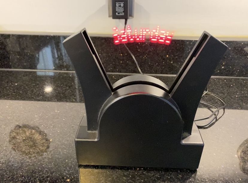 TDE System Floating Motion LED Message & Clock Runs on AC & Battery
