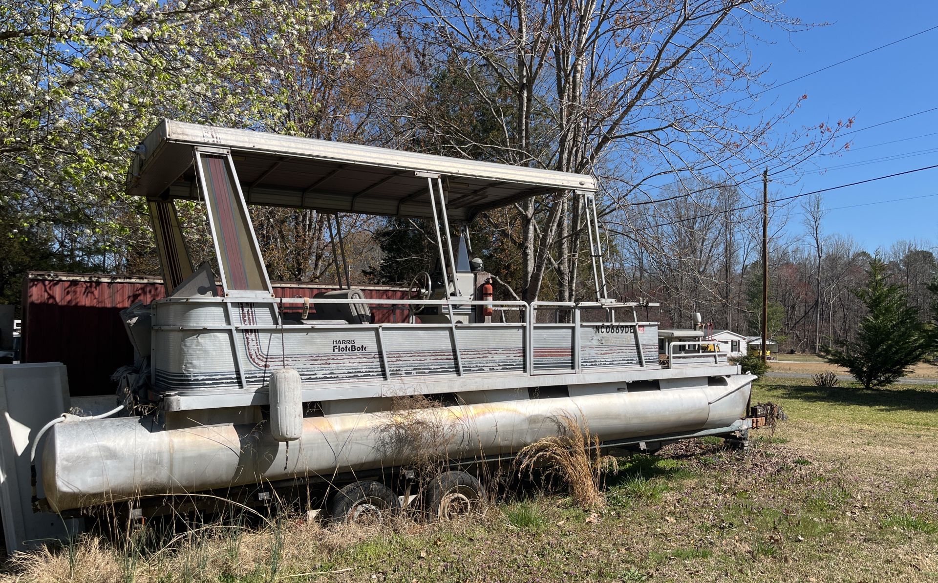 24 Foot Harris Pontoon And Trailer