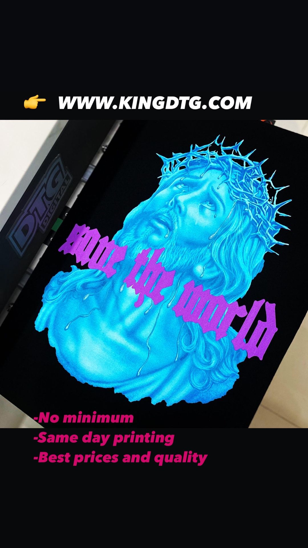 Tshirt Printing DTG printing Screen Printing Silk Printing Heat Press Kaws Gucci Shirt Custom Prints Crafts