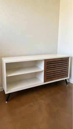 Modern White Brown TV Stand