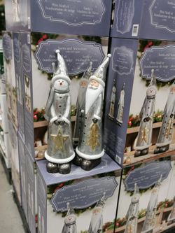 Whimsical Santa and Snowman LED Costco