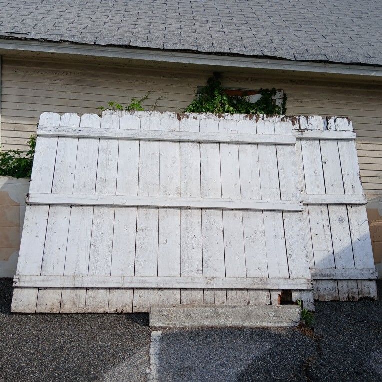 Wooden Fence Sections 8 Feet Length X 6 Feet Height $30 Each