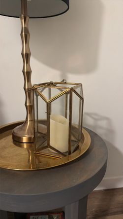 Gold glass lantern
