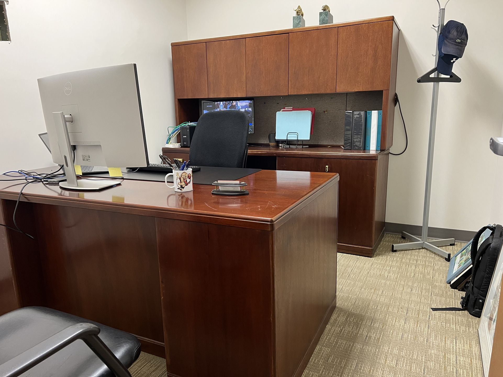 Executive Desk And Credenza