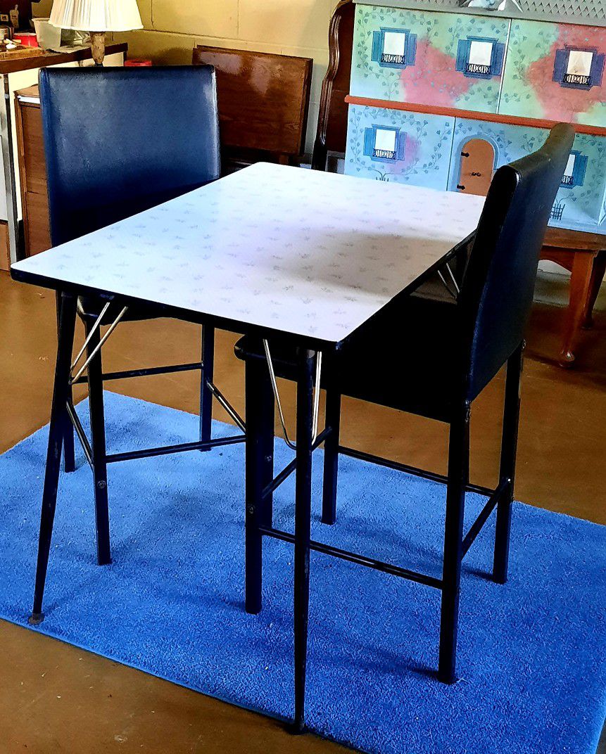 MCM Dinette Table & Pair Padded Chairs