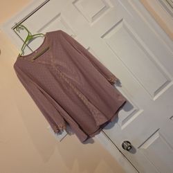 3/4 Sleeve Mauve Lace 