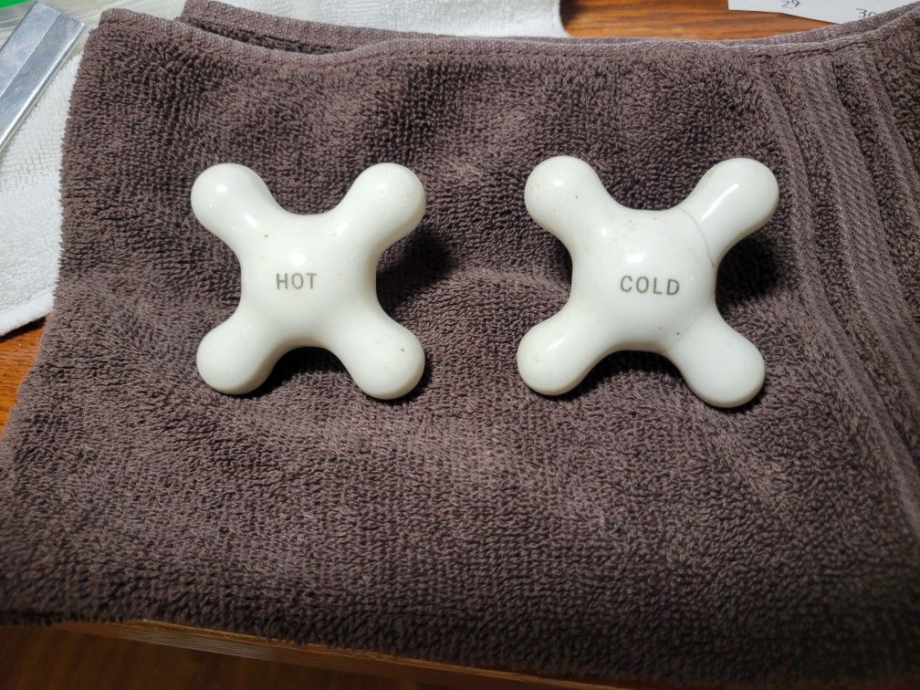 Antique Porcelain Water Knobs (2)