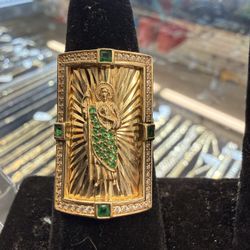 14KT Gold San Judas Ring 41928-1