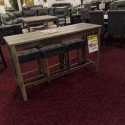Console Table With Stools