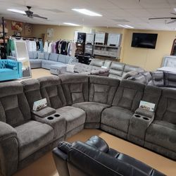 4 Cupholders 2 Recliners . Brown Or Gray 