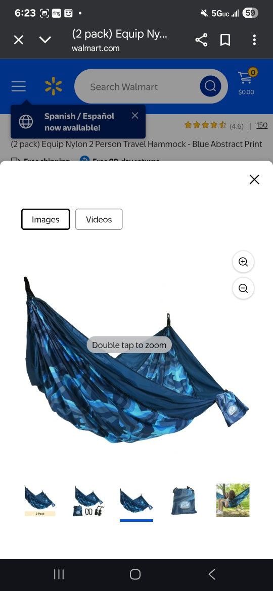 Equip 2 Person Travel Hammock