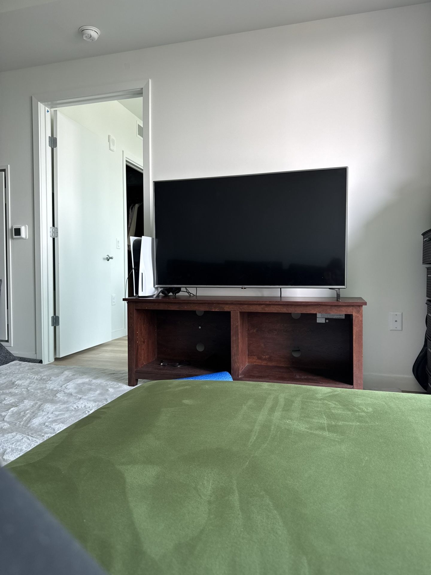 Modern Dark Wood TV Stand / Media Console – 58” Wide