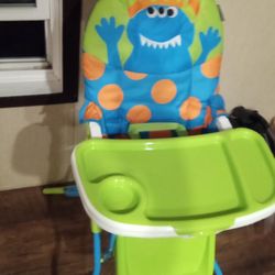 Monster Theme Convertible High Chair