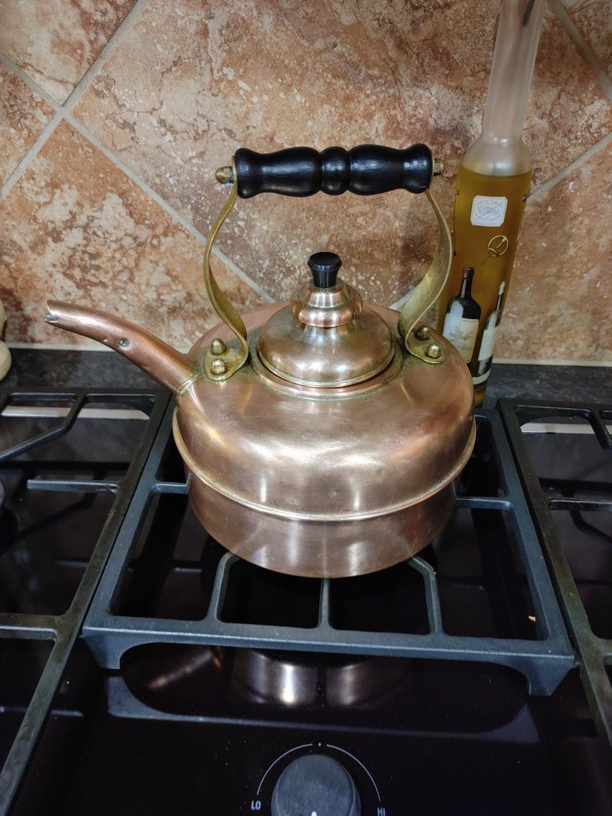 Charming antique Simplex copper kettle