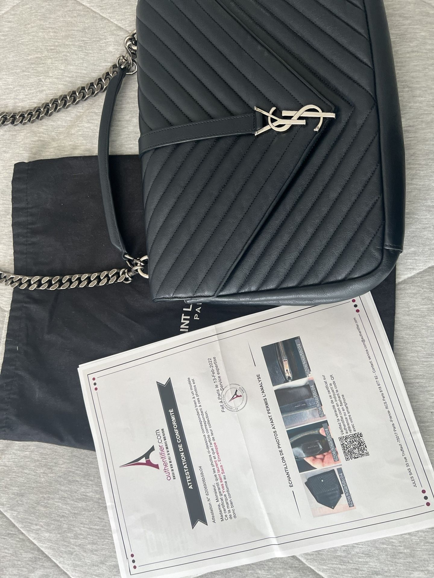 YSL medium Envelope Navy