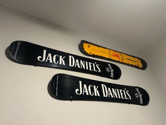 Jack Daniel’s fireball snowboards man cave