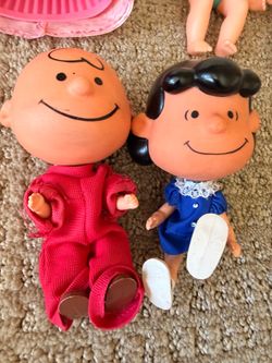 Vintage Peanuts Charlie Brown and Lucy Dolls