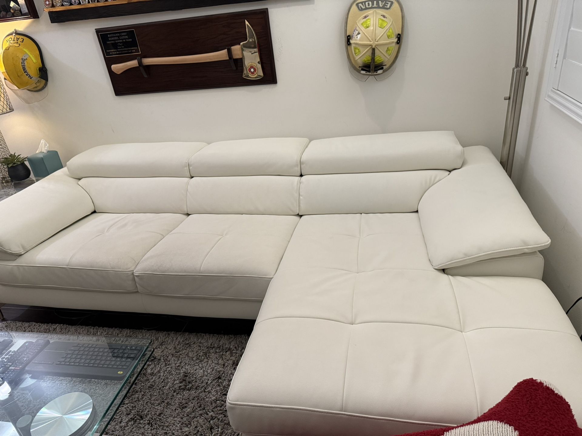 Nice White Couch with Chase Lounge
