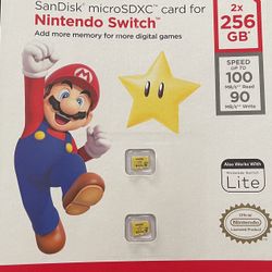 2x Nintendo Switch 256GB MICROSDXC