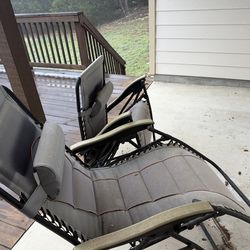 2 Zero Gravity Patio Lounge Chairs