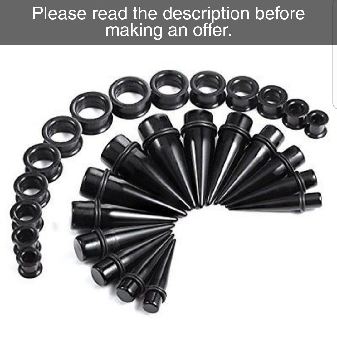 Tapers & Silicone Plugs Tunnels 00G-22mm Stretching Sizes